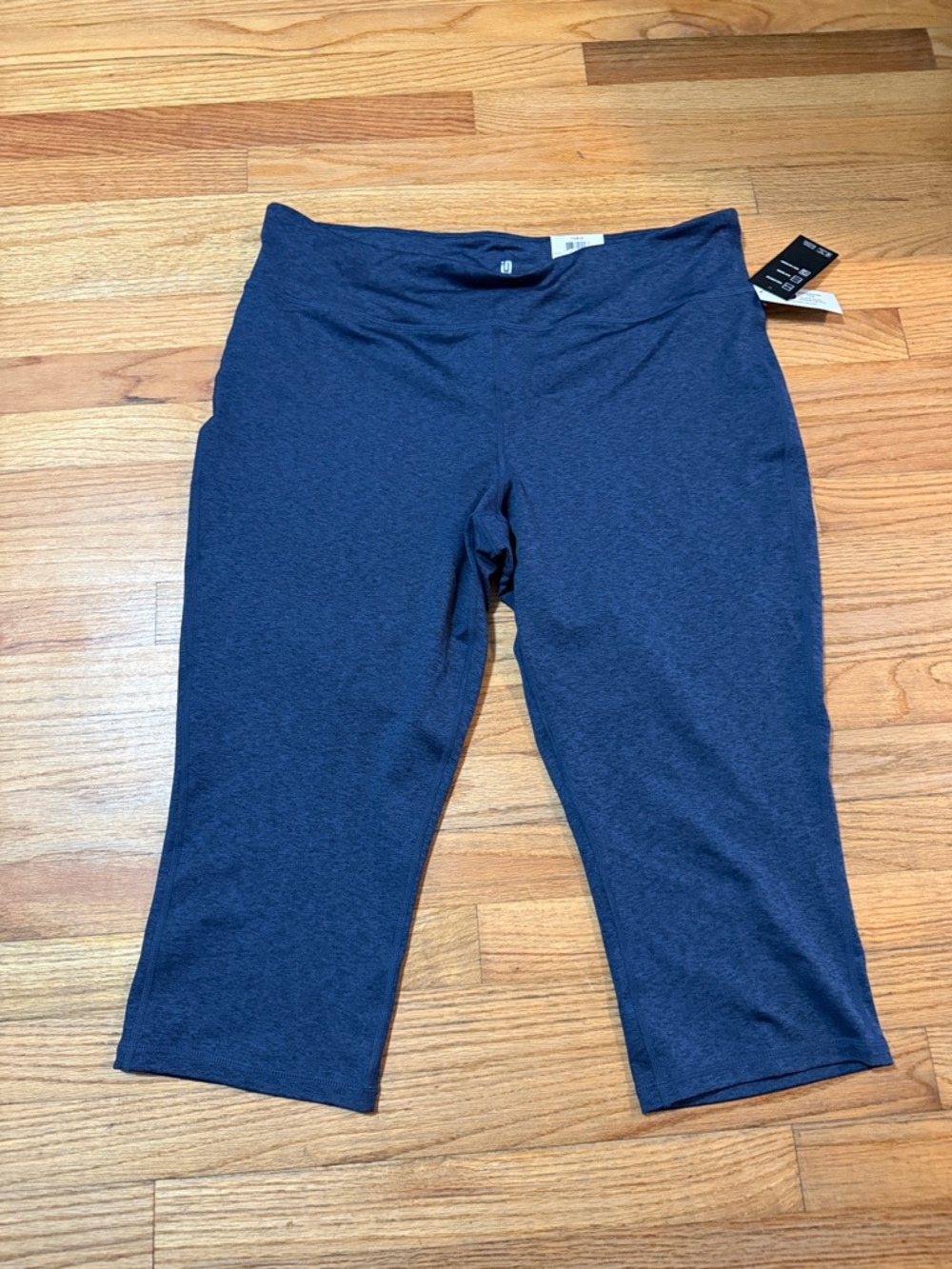 Heather Navy Active Capri Leggings